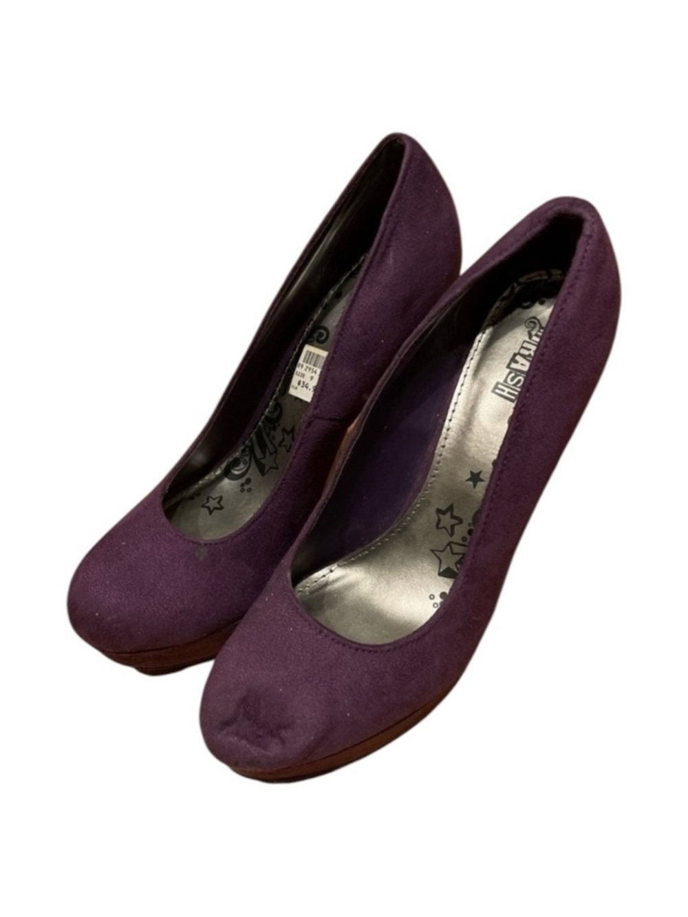 Brash Purple Faux Suede Stiletto Platform High Heels Women's Size 9